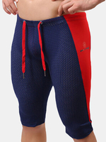 BRAVE PERSON Sexy Sport Beach Surf Hot Spring Breathable Mesh Knee Length Swim Trunks for Men