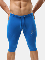 BRAVE PERSON Sport Swimming Bodybuilding Bicycle Slim Fit Knee Length Trunks for Men