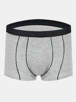 Breathable Bamboo Fiber Seamless Underwear Casual Modal Mid-Rise U Convex Boxer For Men