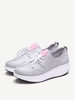 Breathable Cloth Platform Rocker Sole Sport Lace Up Shoes
