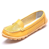 Breathable Hollow Out Casual Flat Leather Loafers For Women