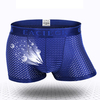 Breathable Ice Silk Sexy Mesh Thin U Convex Boxer Briefs for Men