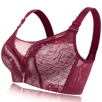 Breathable Mesh Gather Wireless Soft Embroidered Bando Bras