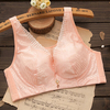 Breathable Wireless Gahter Lace-trim Lightly Lined Bando Bras