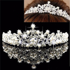 Bridal Flower Rhinestone Crystal Pearl Crown Tiara Prom Wedding Pageant Veil Headpiece