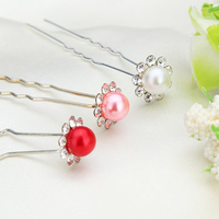 Bridal Headpieces Wedding Flaxen Hair ​​Rhinestone Pearl Hairpins