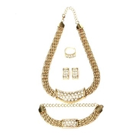 Bridal Ring Bracelet Earrings Necklace Jewelry Set