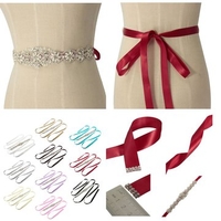 Bridal Vintage Crystal Sash-Rhinestone Diamond Ribbon Wedding Dress Belt
