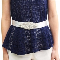 Bridal Wedding Dress Rhinestone Vintage Beaded Crystal Belt Sash