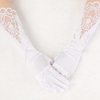 Bridal Wedding Finger Lace Satin Gloves Party Accessories