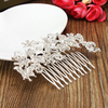 Bride Butterfly Flower Crystal Rhinestone Alloy Hair Clip Comb Wedding Bridal Headpiece Accessories