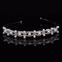 Bride Headpieces Pearl Rhinestone Headband Wedding Accessories