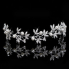 Bride Pearl Rhinestone Leave Shape Headpiece Bridal Hair ornaments Tiara Wedding Accessories