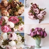Bride Peony Silk Flowers Artificial Bouquet Bridal Wedding Party Home Decoration