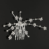 Bride Plum Flower Rhinestone Crystal Hair Comb Bridal Wedding Headpiece Headband