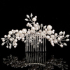 Bride Rhinestone Crystal Pearl Hair Comb Elegant Wedding Prom Bridal Headpiece