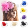 Bride Women Flower Feather Mesh Fascinator Wedding Party Headpieces