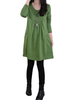 Brief Solid Casual Loose Long Sleeve O Neck Pocket Women Dress
