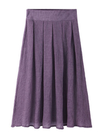 Brief Solid Pleated Button Decoration Women Skirts
