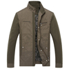 British Style Casual Business Stitching Multi-Pockets Thin Stand Collar Jacket For Men