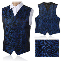 British Style Casual Formal Business Slim Fit Fashion Printing Suit Vest for Men