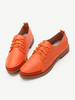 British Style Oxford Pure Color Leather Lace Up Shoes