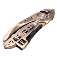 Bronzed Multi-tool Adjustable Wrench Jaw+Screwdriver+Pliers+Knife Multi Tool Set