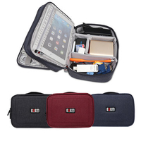 BUBM DPS-S Double Layer Electronics Accessories Cable Organizer Data Cable Storage Bag Carry Case