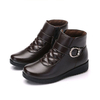 Buckle Decoration Fur Lining Zipper Ankle Short Boots
