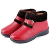 Buckle Pattern Ankle Waterproof Slip On Warm Fur Lined Boots