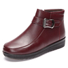 Buckle Waterproof Slip On Ankle Warm Zipper Fur Lined Boots