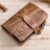 Bullcaptain 10 Card Holders Vintage Genuine Leather Coin Bag Casual Wallet For Men