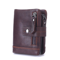 BULLCAPTAIN 13 Card Slots Wallet Genuine Leather Card Holder Vintage Coin Bag For Men