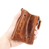Bullcaptain 5 Card Slots Genuine Leather Wallet Vintage Card Holder Coin Bag For Men