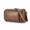 Bullcaptain Genuine Leather Crossbody Bag Big Capacity Bucket Bag For Men