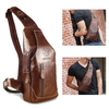Bullcaptain Men Genuine Leather Business Casual Chest Bags Shoulder Crossbody Bag
