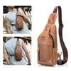 Bullcaptain Vintage Updated Detachable Strap Genuine Leather Chest Bag