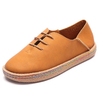 Bullock Lace Up British Style Pure Color Casual Flat Shoes