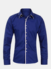 Business Casual 4 Colors Solid Color Slim Fit Long Sleeve Dress Shirts for Men