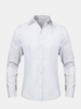 Business Casual Fashion Solid Color Slim Fit Long Sleeved Dress Shirts for Men