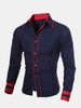 Business Fashion Stylish Casual Slim Fit Long Sleeve Dress Shirts for Men