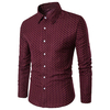 Bussiness Casual Solid Color Cotton Printing Long Sleeve Plus Size Shirt for Men