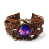 Butterfly Multicolor Galaxy Time Leather Bracelets