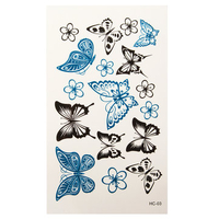 Butterfly Shaped Temporary Tattoo Sticker Waterproof Flash Paper Body Art