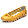 Butterflyknot Slip On Hollow Out Breathable Flat Soft Leather Shoes