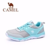 Camel Mesh Color Match Breathable Lace Up Flat Casual Sport Shoes
