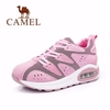 Camel Suede Mesh Breathable Color Match Lace Up Air Platform Sport Sneakers