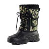 Camouflage Anti Skip Waterproof Pocket Lace Up Fur Lining Warm Boots