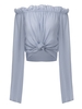 Candy Off Shoulder Long Sleeve Chiffon Women Blouse