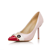 Canton Cute Pointed Toe Eyes Beaded High Heel Pumps
